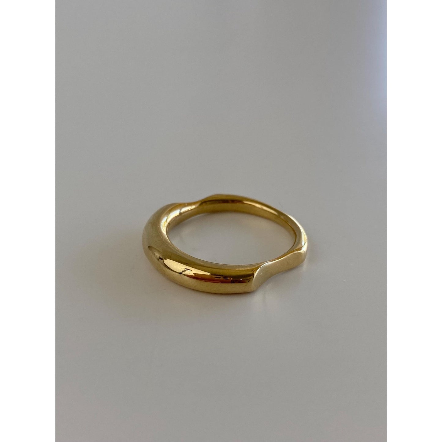 Vintage Solid 14k Yellow Gold Chunky Stacker Ring - Size 7