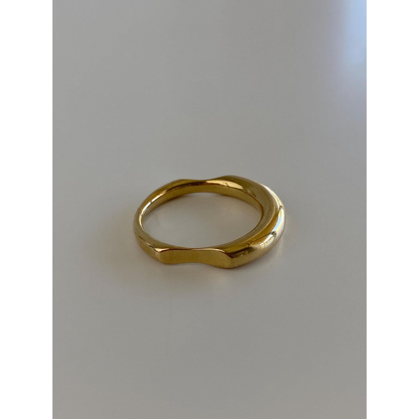 Vintage Solid 14k Yellow Gold Chunky Stacker Ring - Size 7