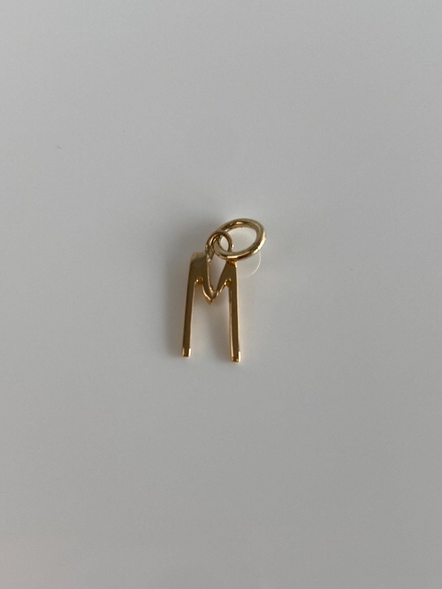 Vintage Solid 14k Yellow Gold Initial 'M' Charm