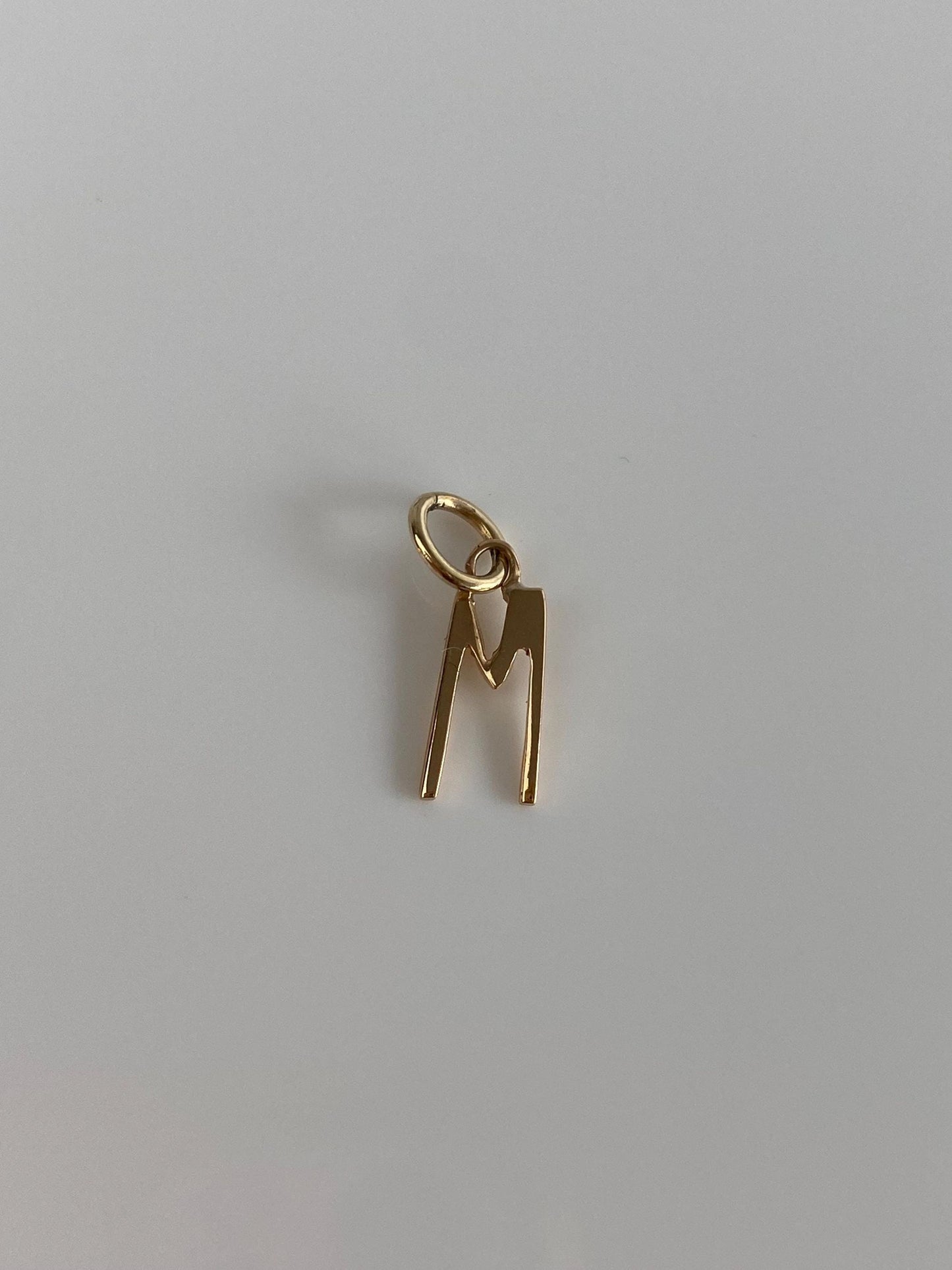 Vintage Solid 14k Yellow Gold Initial 'M' Charm