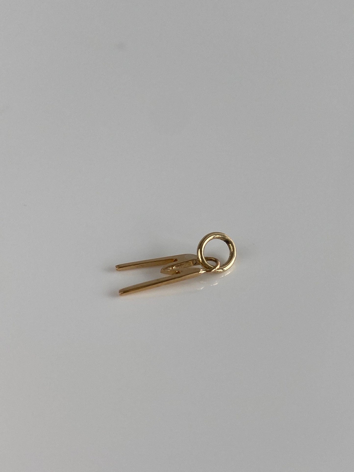 Vintage Solid 14k Yellow Gold Initial 'M' Charm
