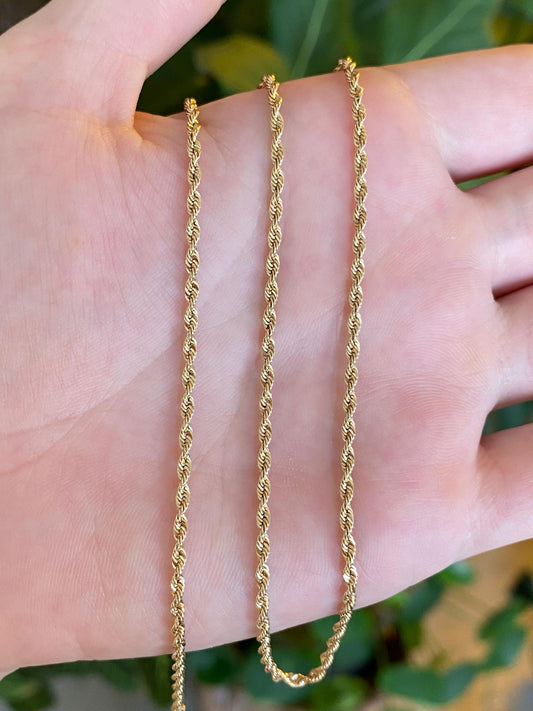 Vintage 14k Yellow Gold Chain Necklace - 20 inches
