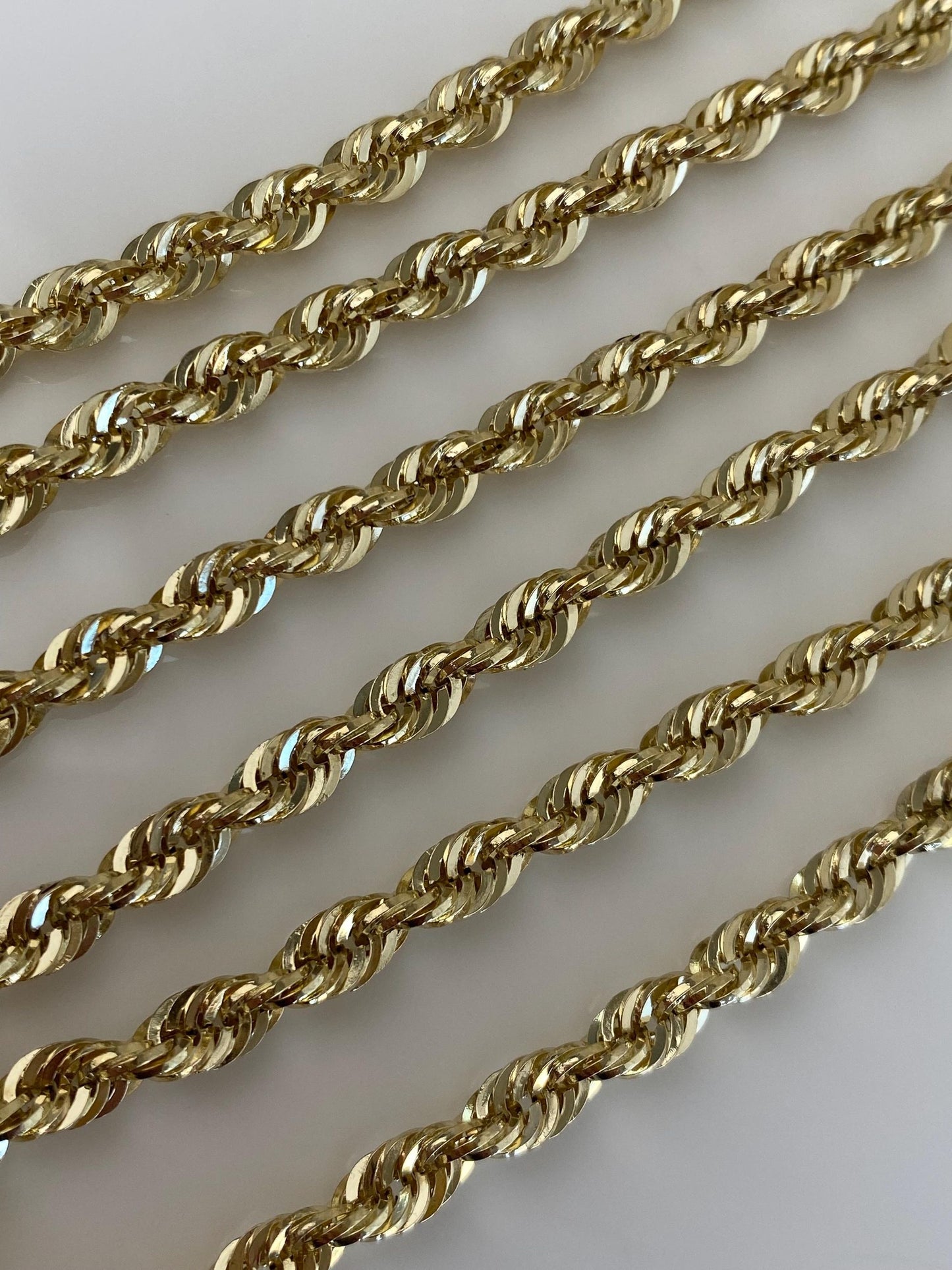 Vintage 14k Yellow Gold Rope Chain Necklace - 24 inches