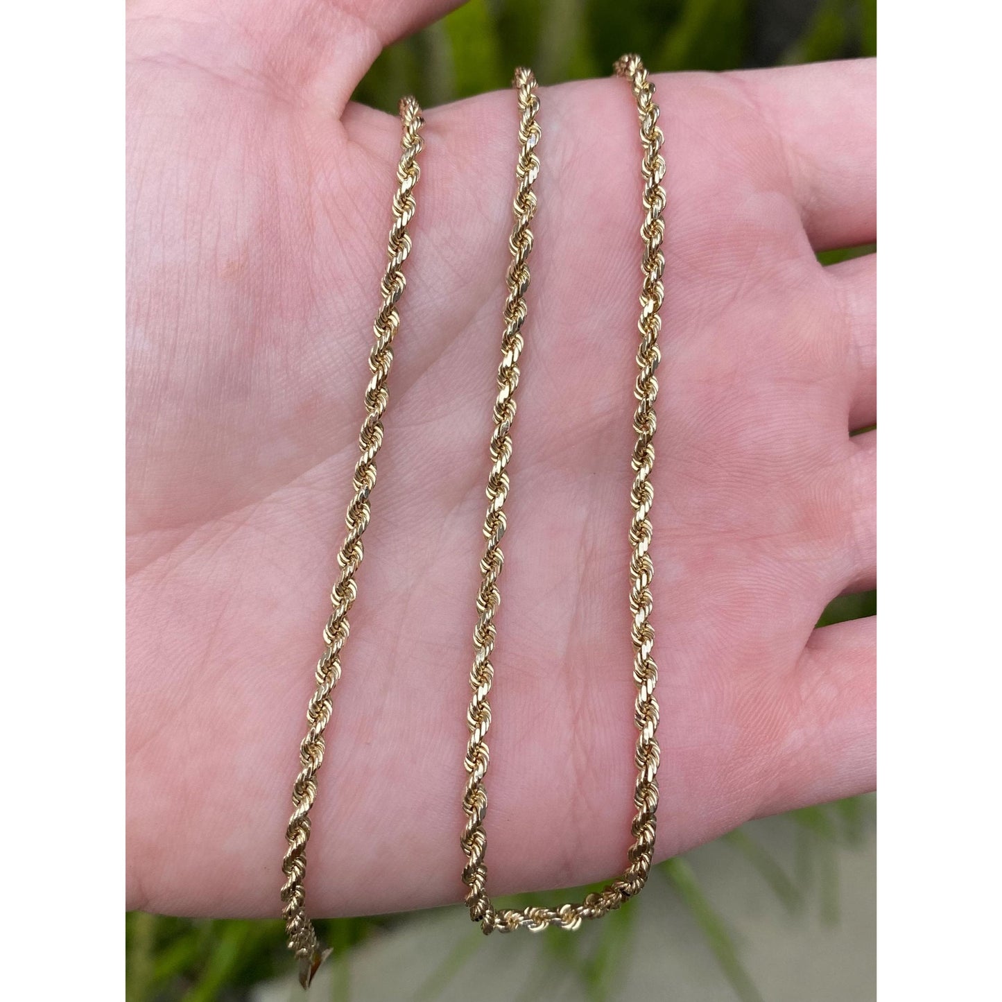 Vintage Solid 14k Yellow Gold Rope Chain Necklace - 20 inches