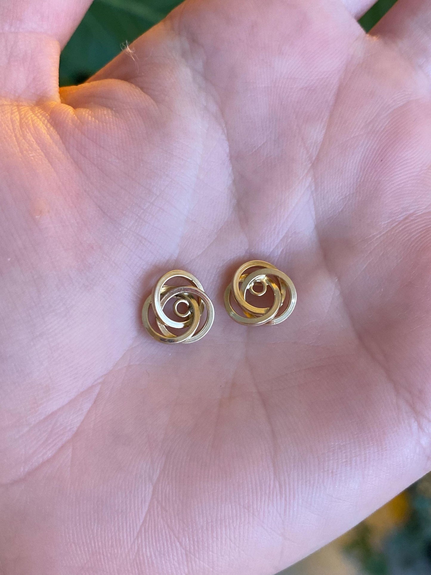 Vintage 14k Yellow Gold Knot Earring Jackets