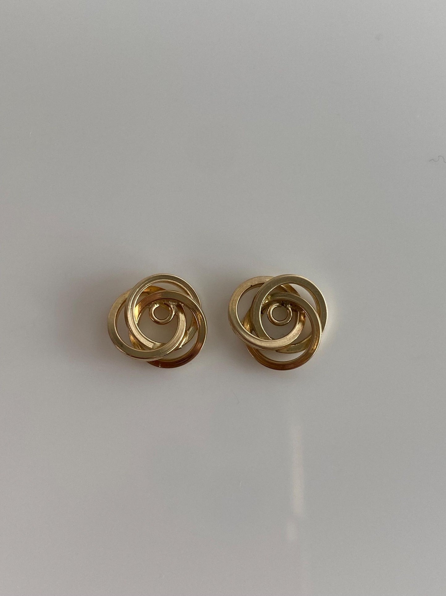 Vintage 14k Yellow Gold Knot Earring Jackets