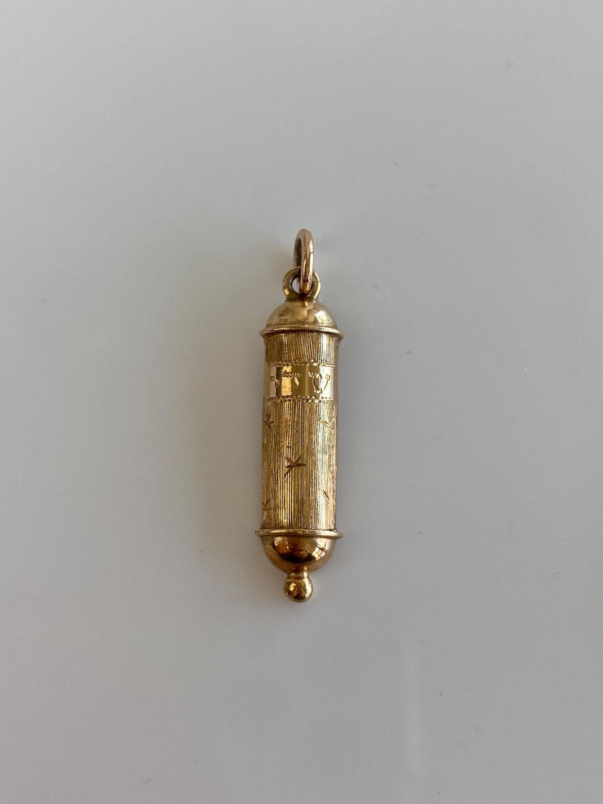 Vintage 14k Yellow Gold Torah Scroll Charm
