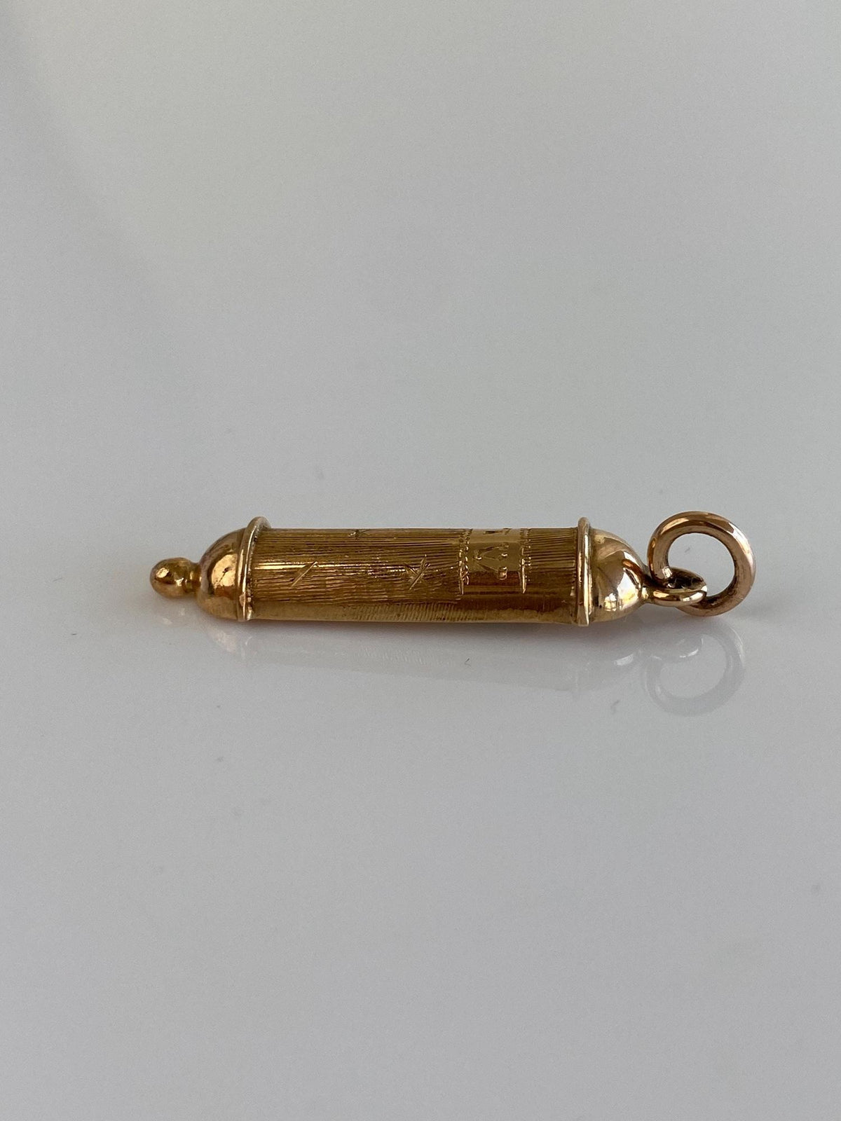Vintage 14k Yellow Gold Torah Scroll Charm