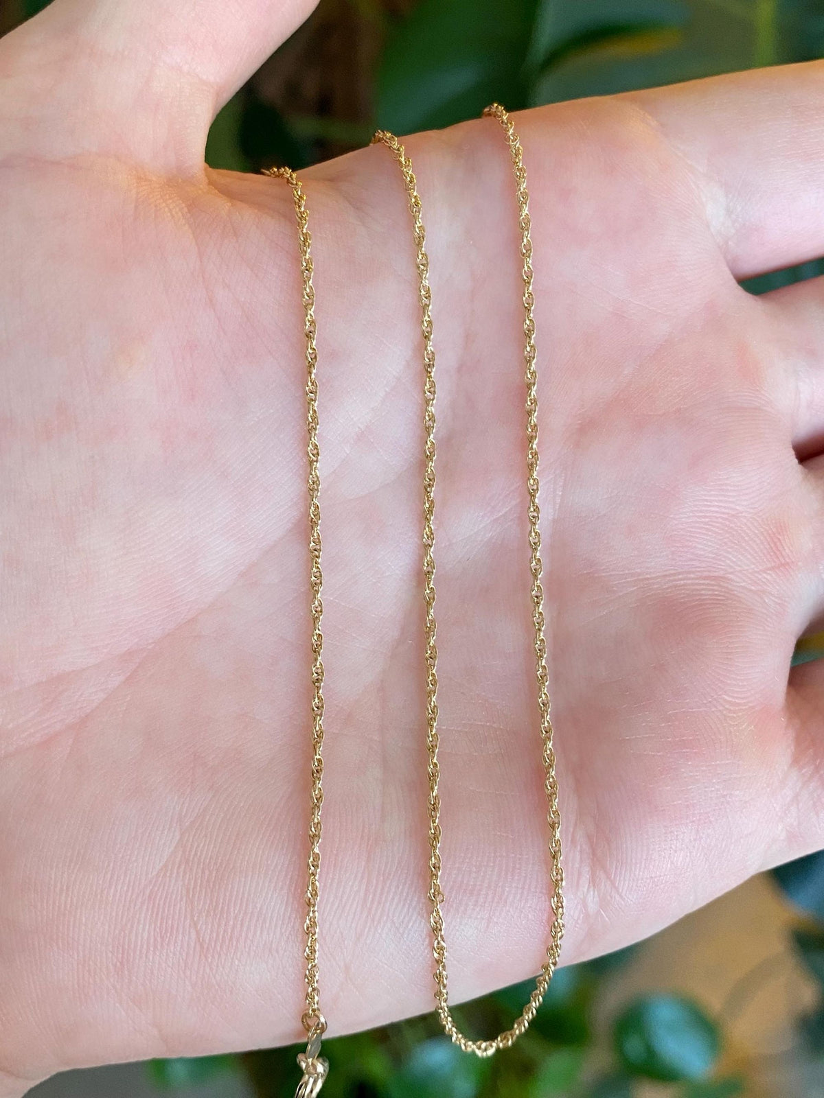 Vintage Solid 14k Yellow Gold Chain Necklace - 18.5 inches
