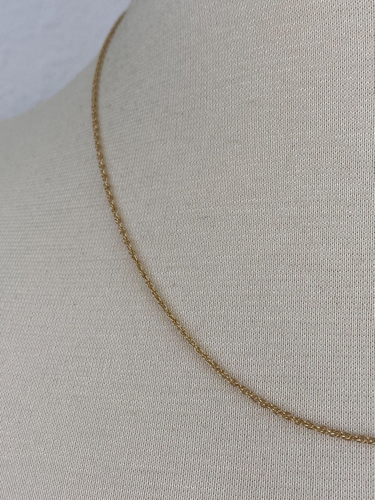 Vintage Solid 14k Yellow Gold Chain Necklace - 18.5 inches