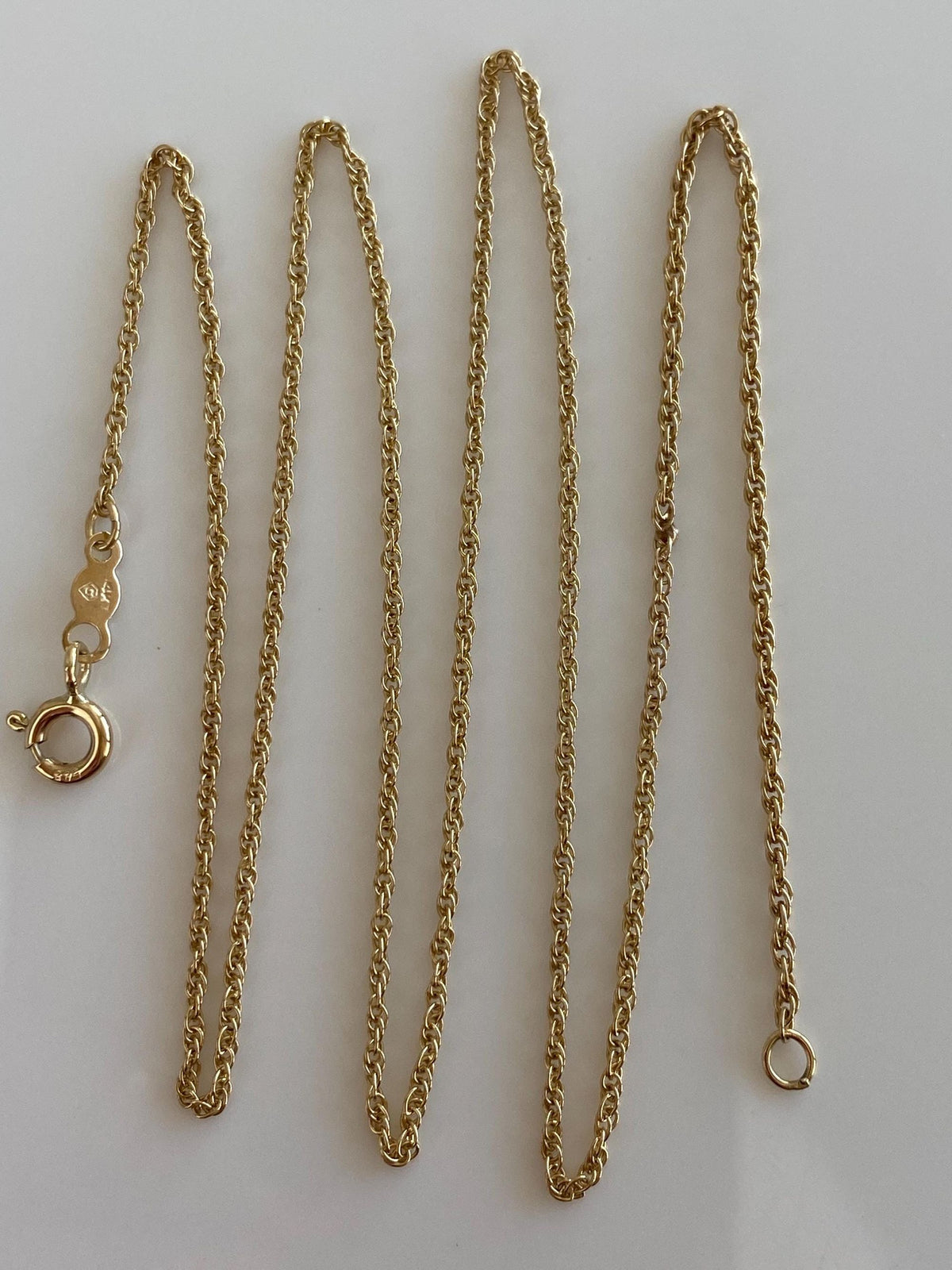 Vintage Solid 14k Yellow Gold Chain Necklace - 18.5 inches