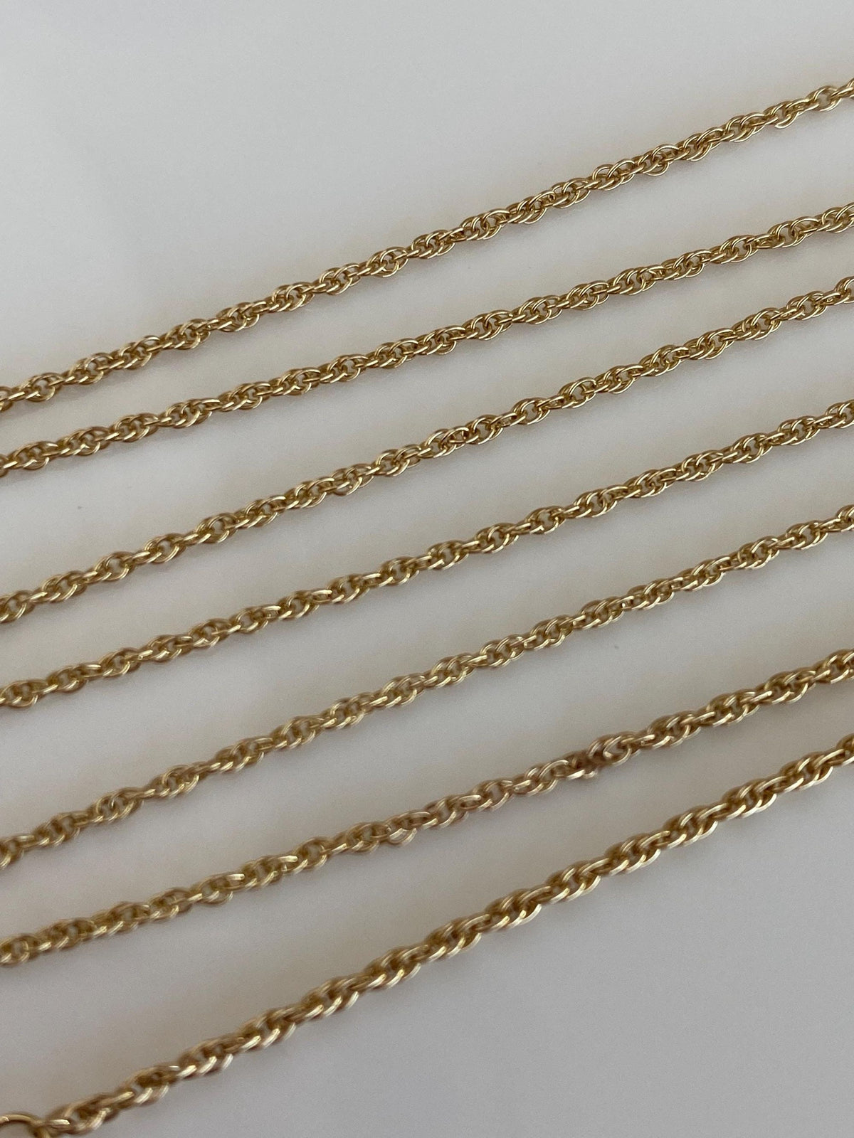 Vintage Solid 14k Yellow Gold Chain Necklace - 18.5 inches