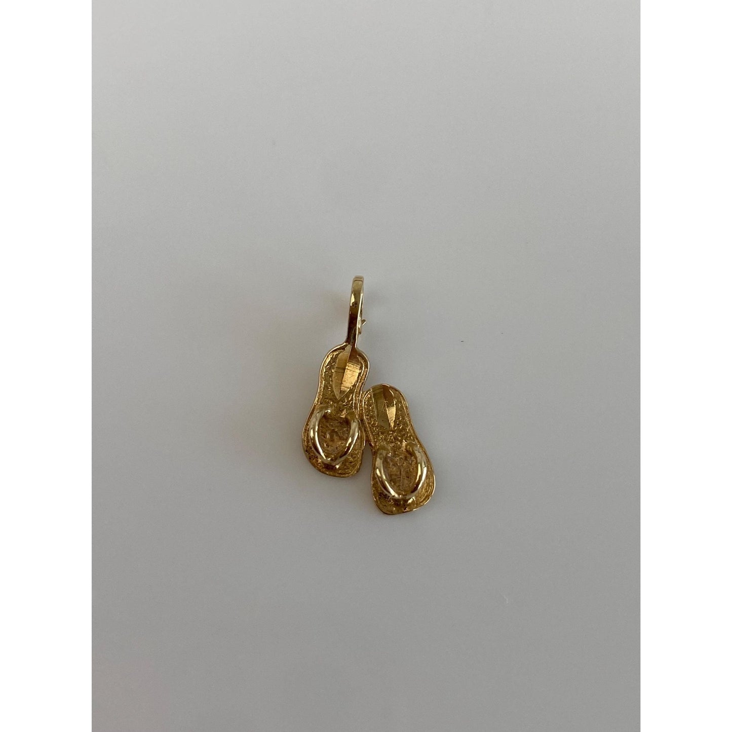 Vintage Solid 14k Yellow Gold Flip Flops Charm