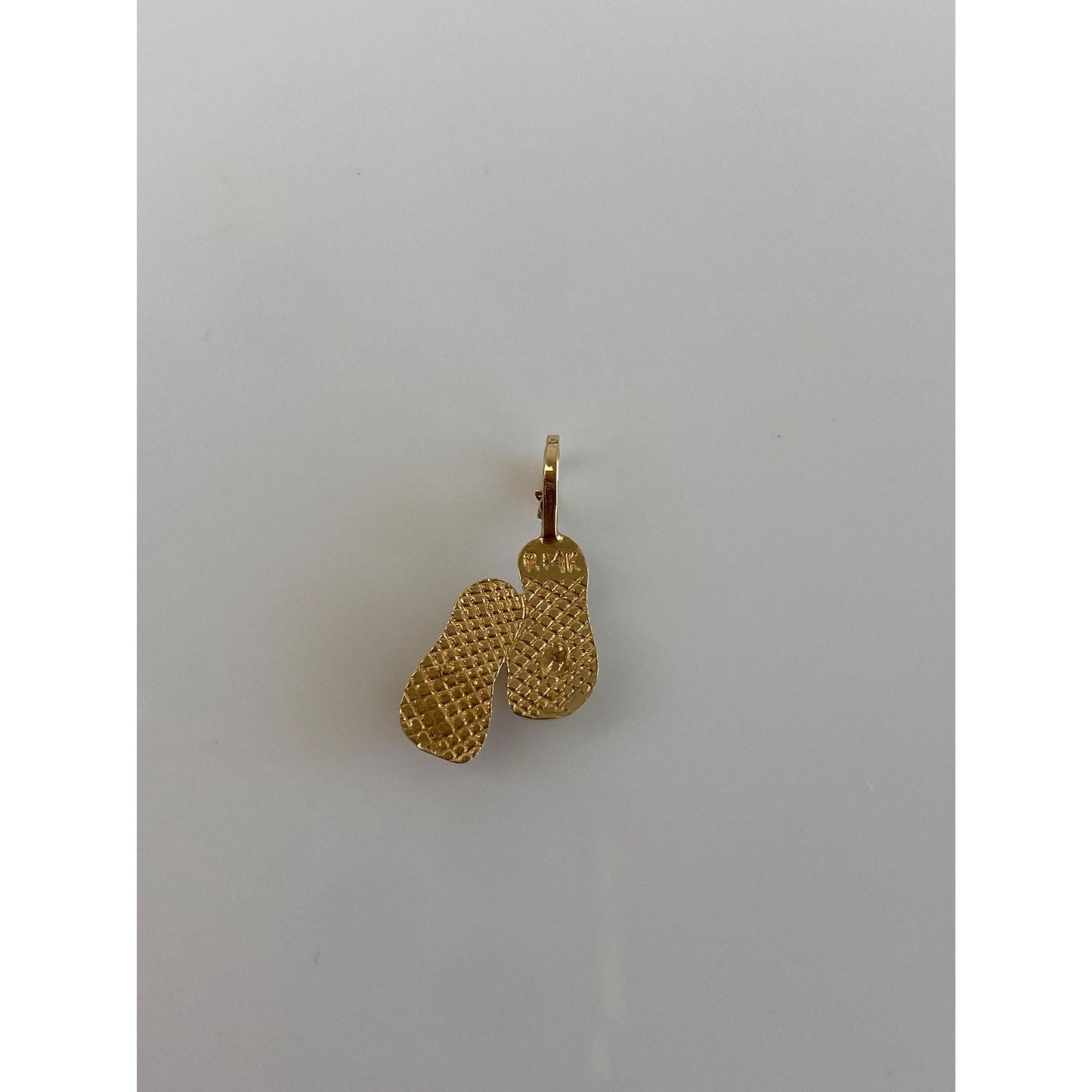 Vintage Solid 14k Yellow Gold Flip Flops Charm