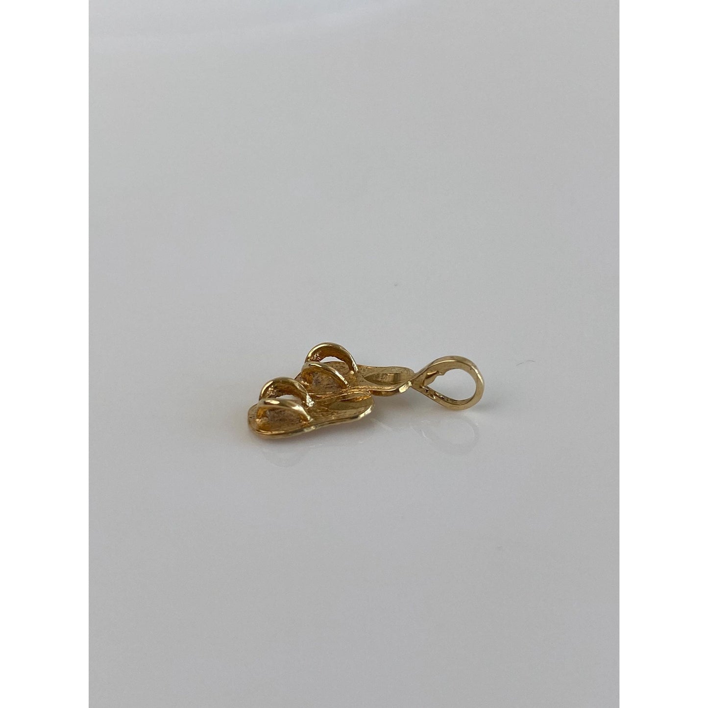 Vintage Solid 14k Yellow Gold Flip Flops Charm