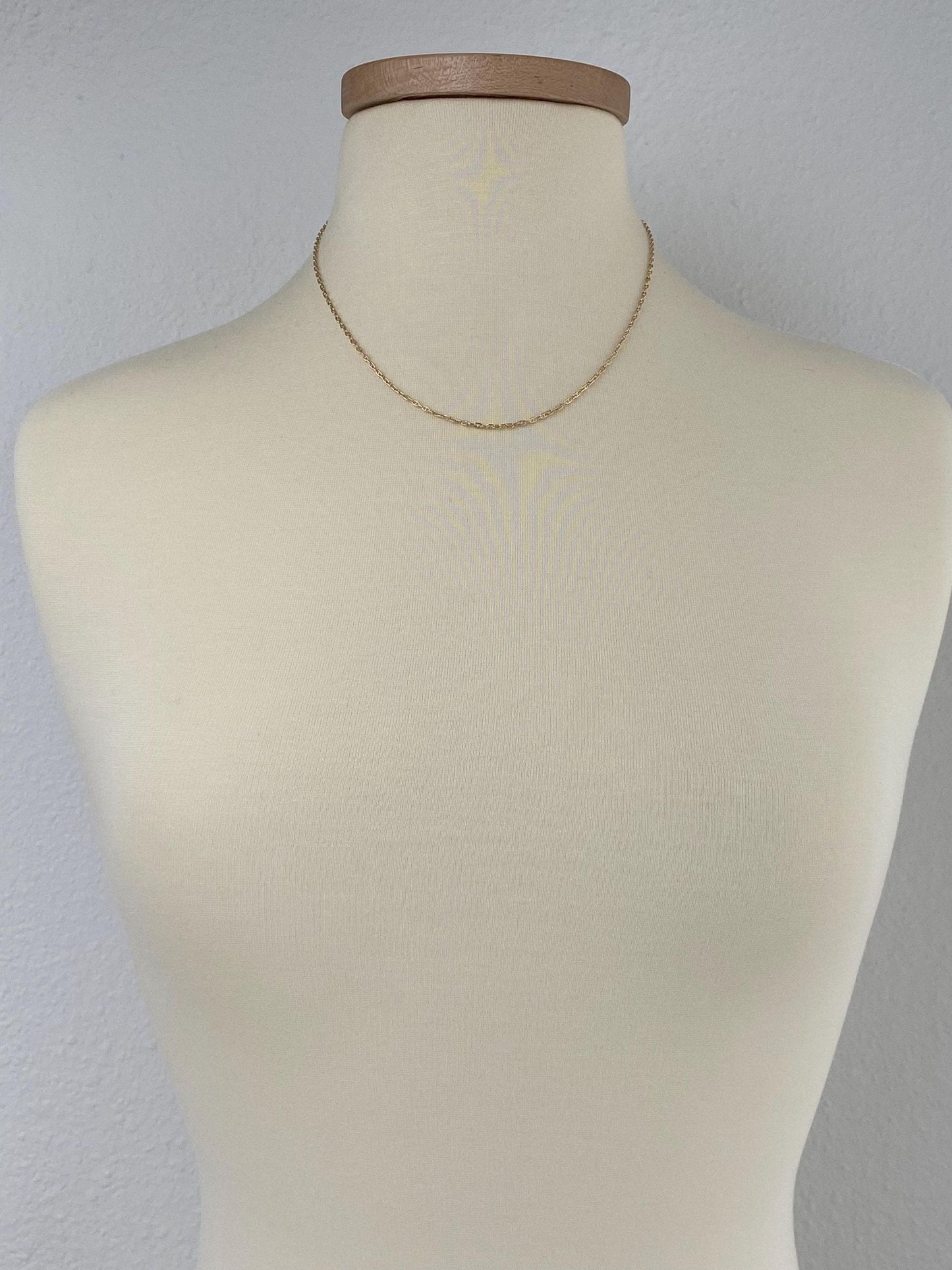 Vintage 10k Yellow Gold Mariner Link Chain - 18.5 inches