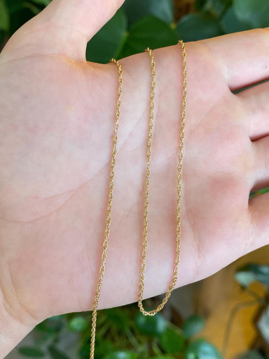 Vintage Solid 14k Yellow Gold Chain Necklace - 20 inches