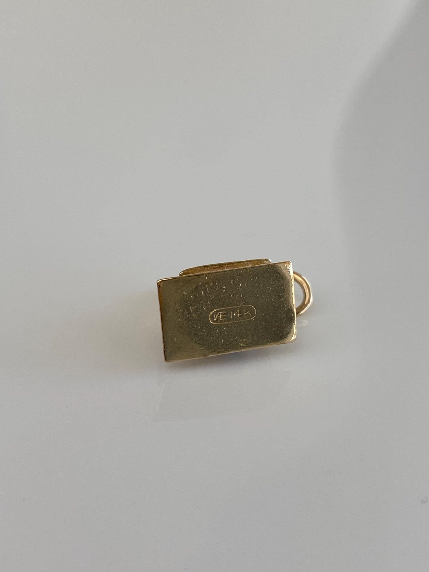 Vintage Solid 14k Yellow Gold Church Charm