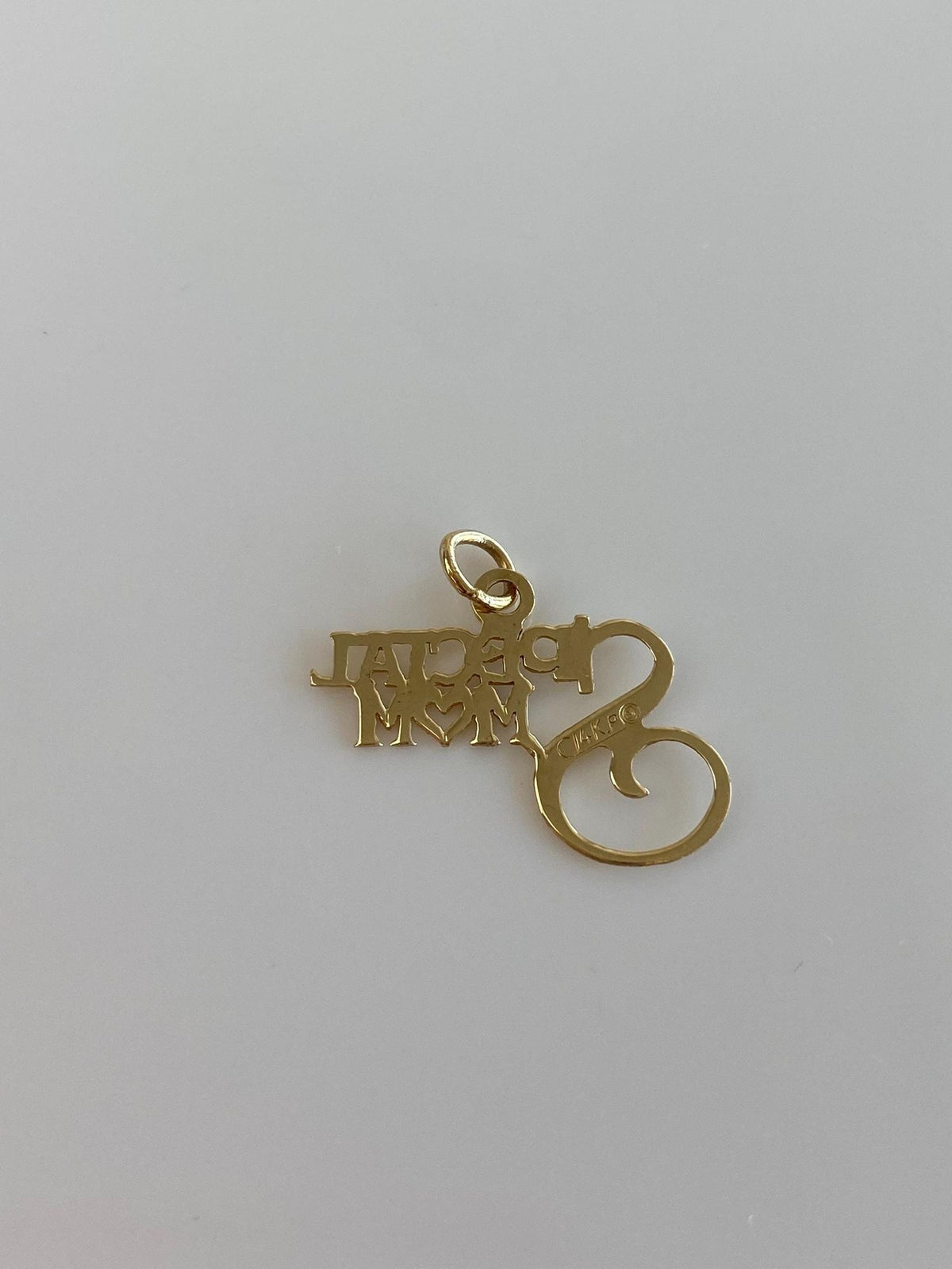 Vintage Solid 14k Yellow Gold Special Mom Charm