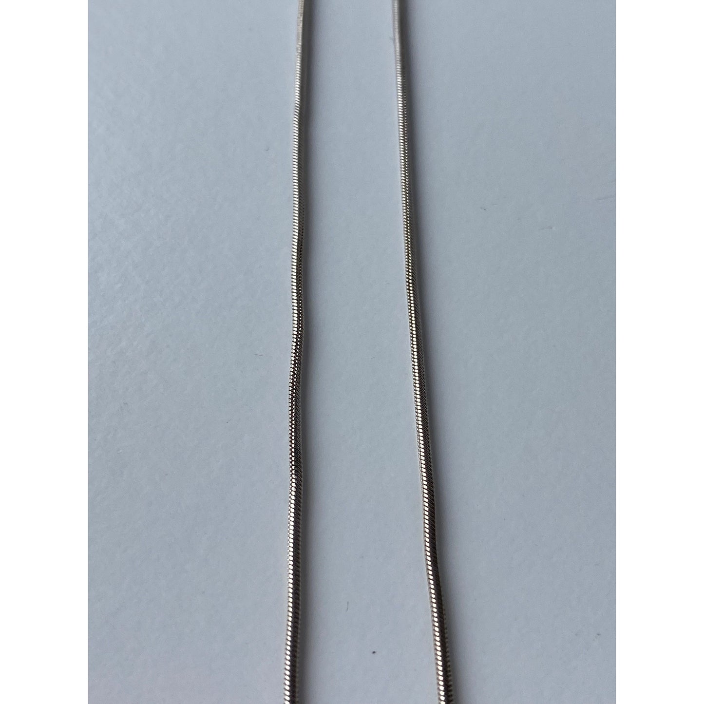 Vintage Solid 14k White Gold Snake Chain Necklace - 18.25 inches