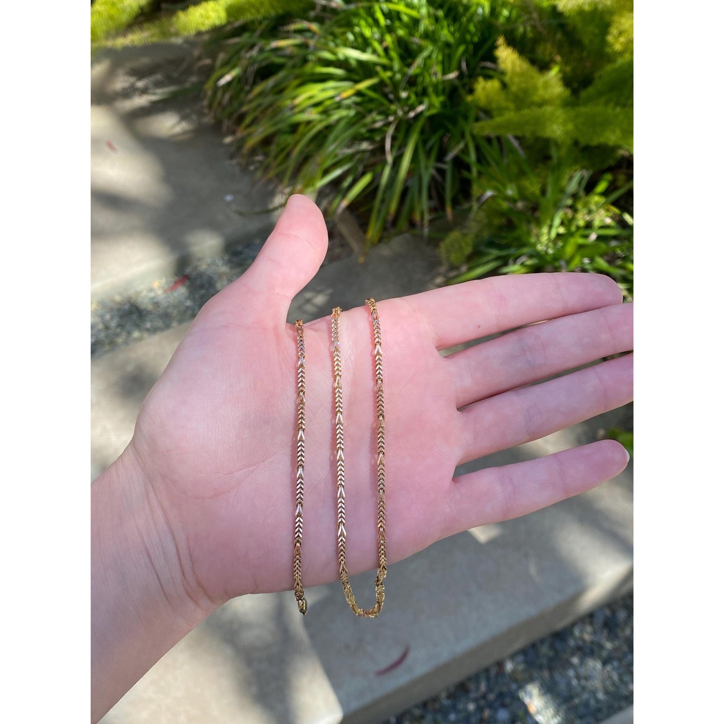 Vintage Solid 14k Yellow Gold Long Fancy Box Chain Necklace - 30 inches