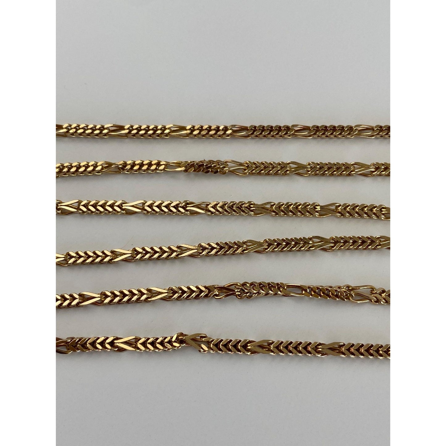 Vintage Solid 14k Yellow Gold Long Fancy Box Chain Necklace - 30 inches