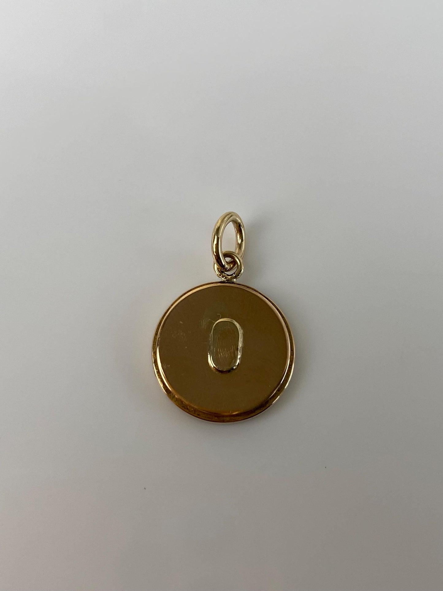Vintage Solid 14k Yellow Gold Enamel Open Work Charm