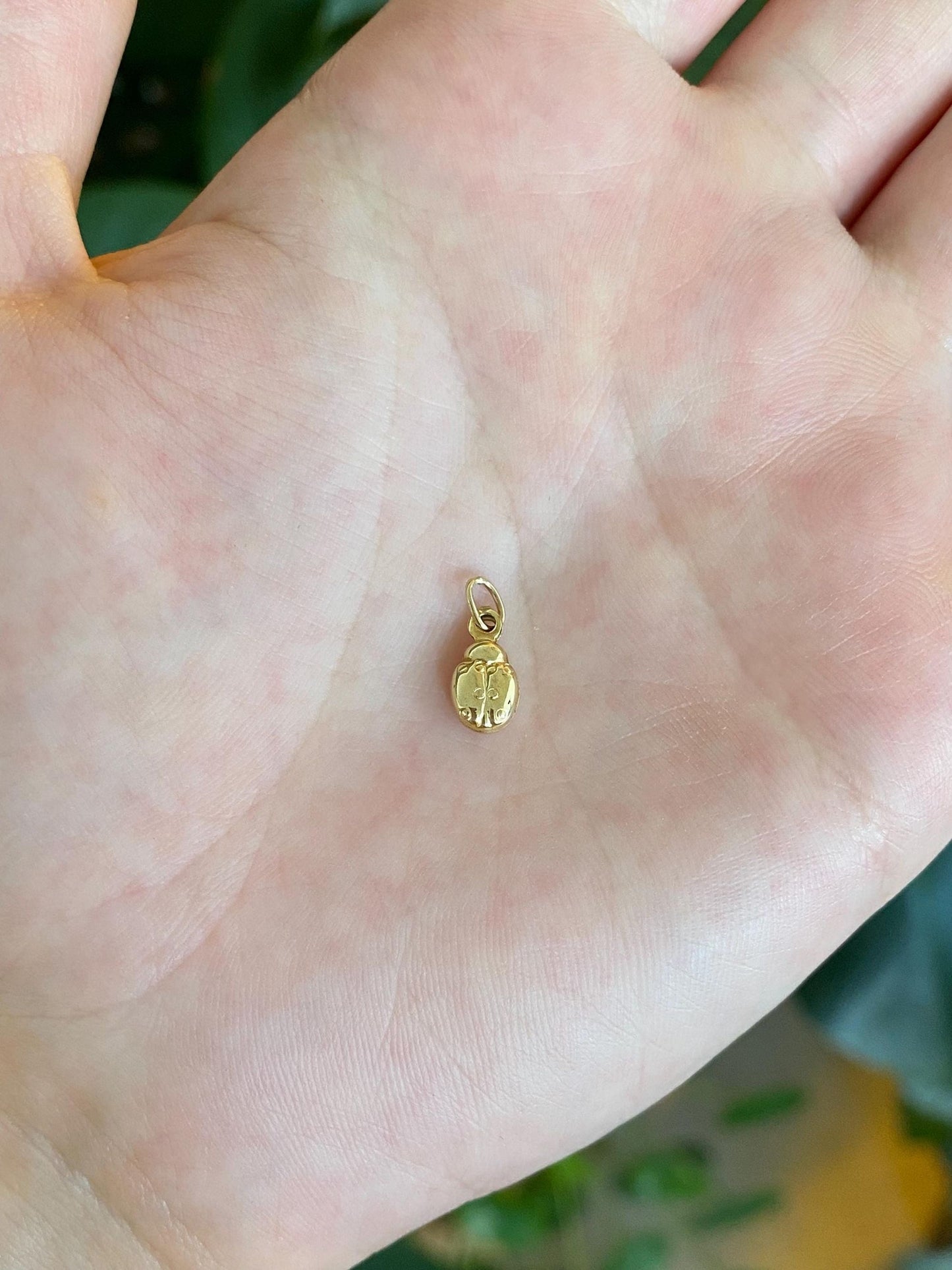 Vintage 10k Yellow Gold Scarab Beetle Charm