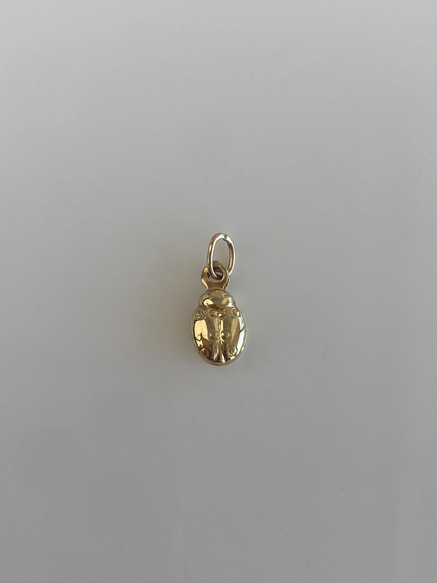 Vintage 10k Yellow Gold Scarab Beetle Charm