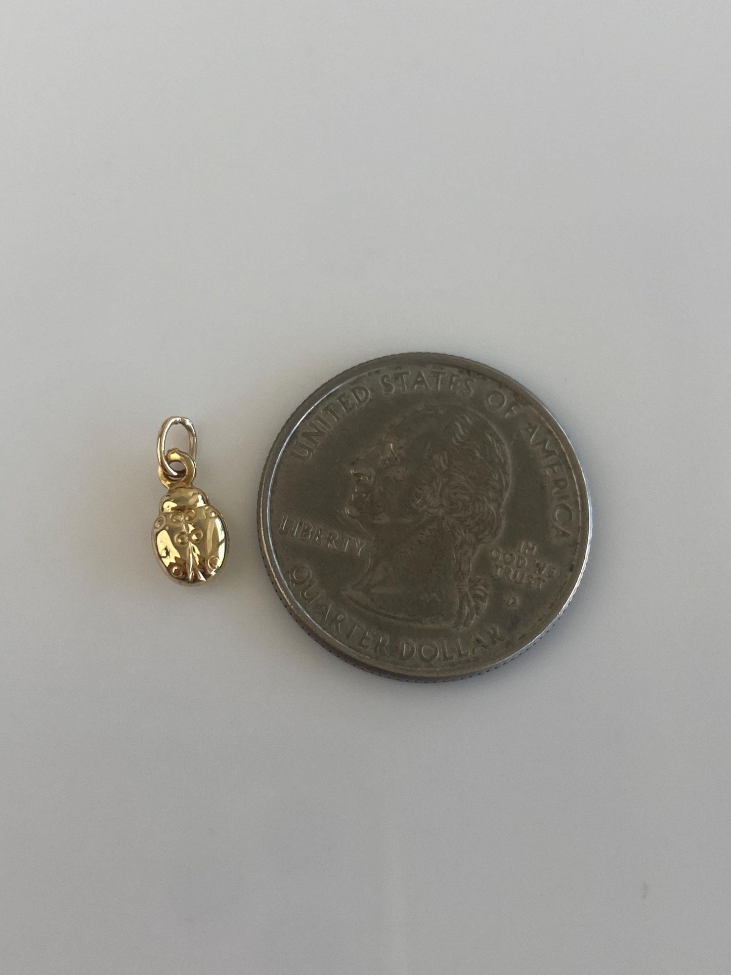 Vintage 10k Yellow Gold Scarab Beetle Charm