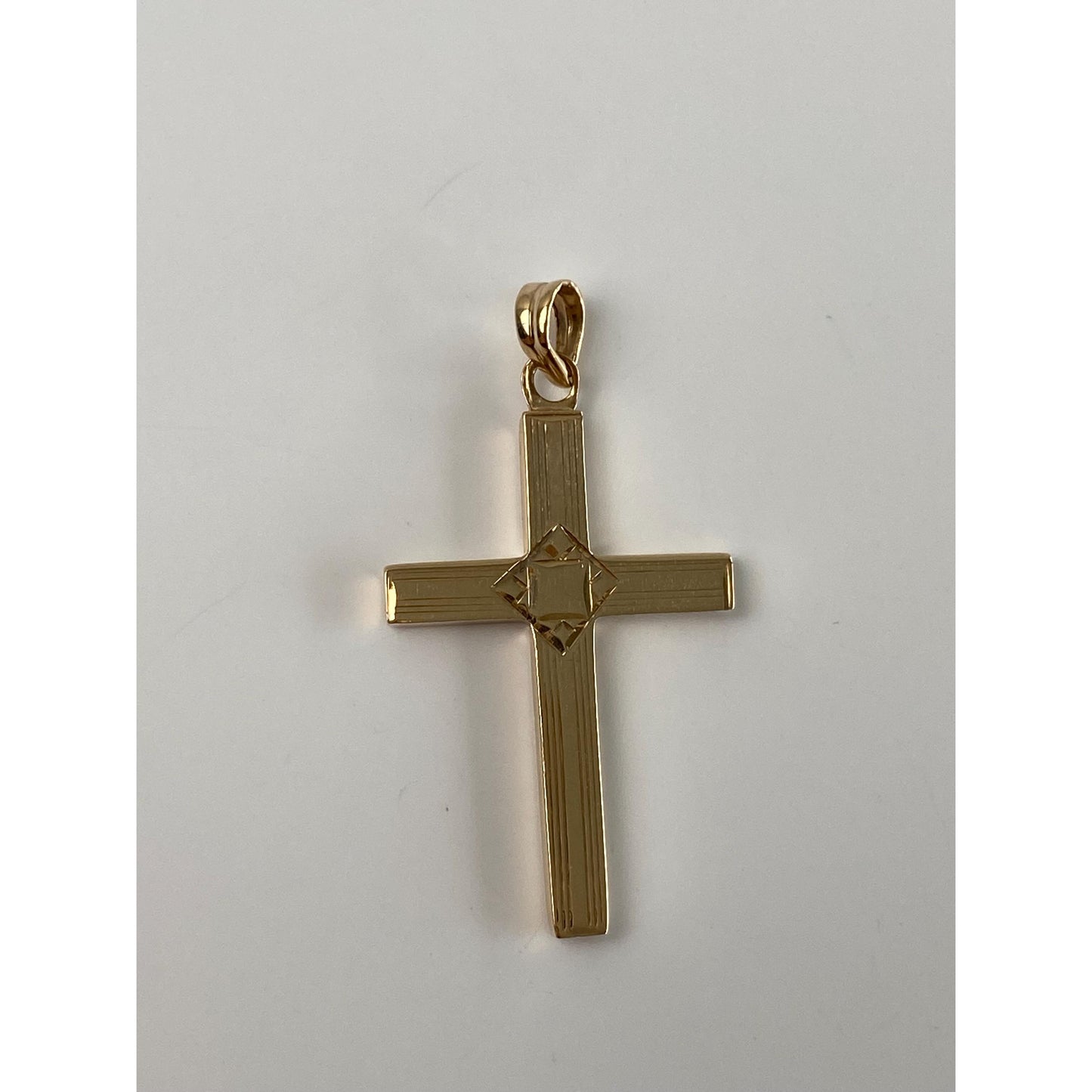 Vintage 14k Yellow Gold Cross Charm