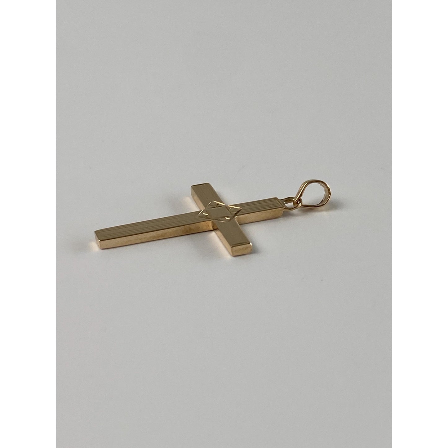 Vintage 14k Yellow Gold Cross Charm