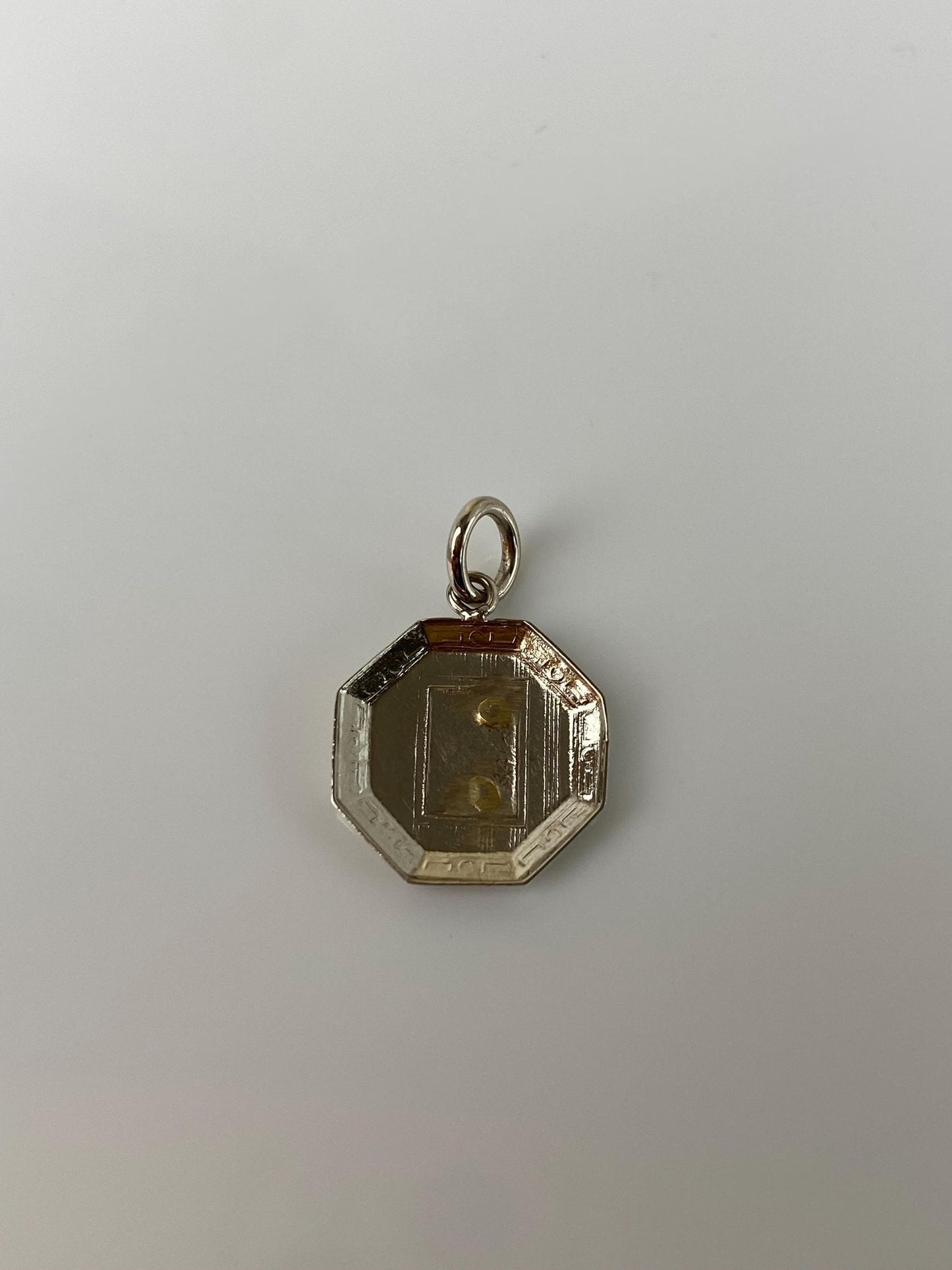 Vintage Solid 14k White Gold Cufflink Conversion Charm