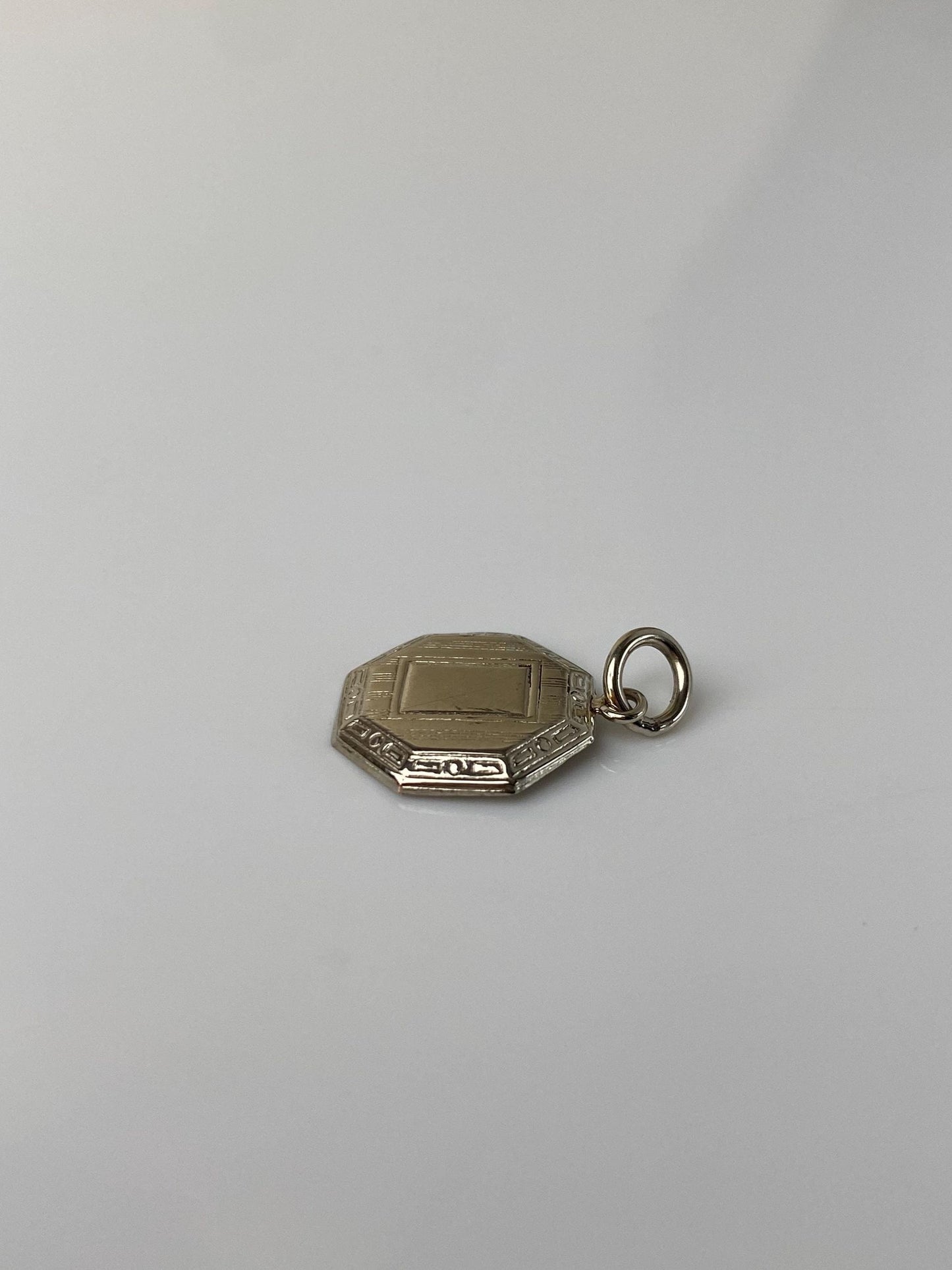 Vintage Solid 14k White Gold Cufflink Conversion Charm