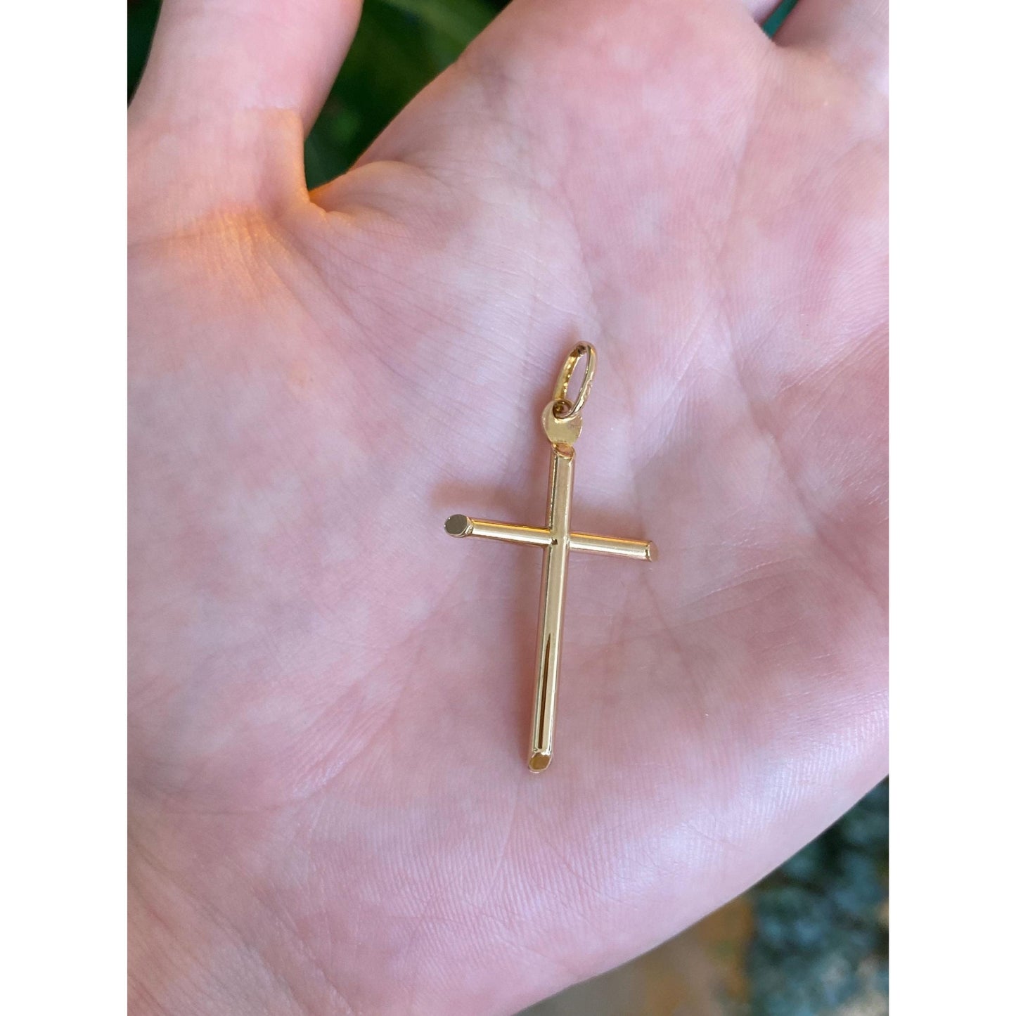 Vintage 14k Yellow Gold Cross Charm