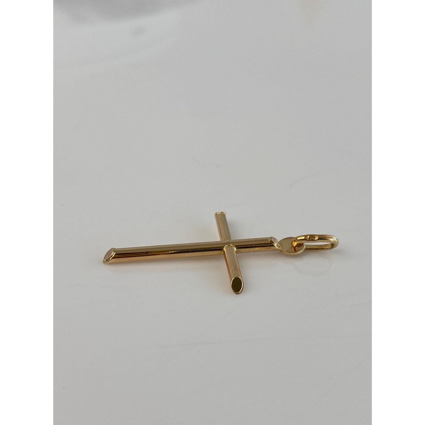 Vintage 14k Yellow Gold Cross Charm