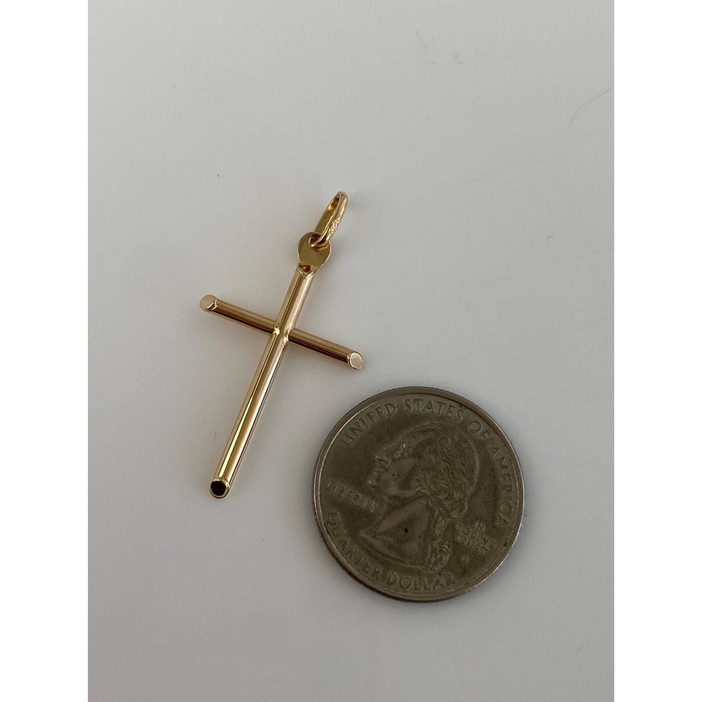 Vintage 14k Yellow Gold Cross Charm