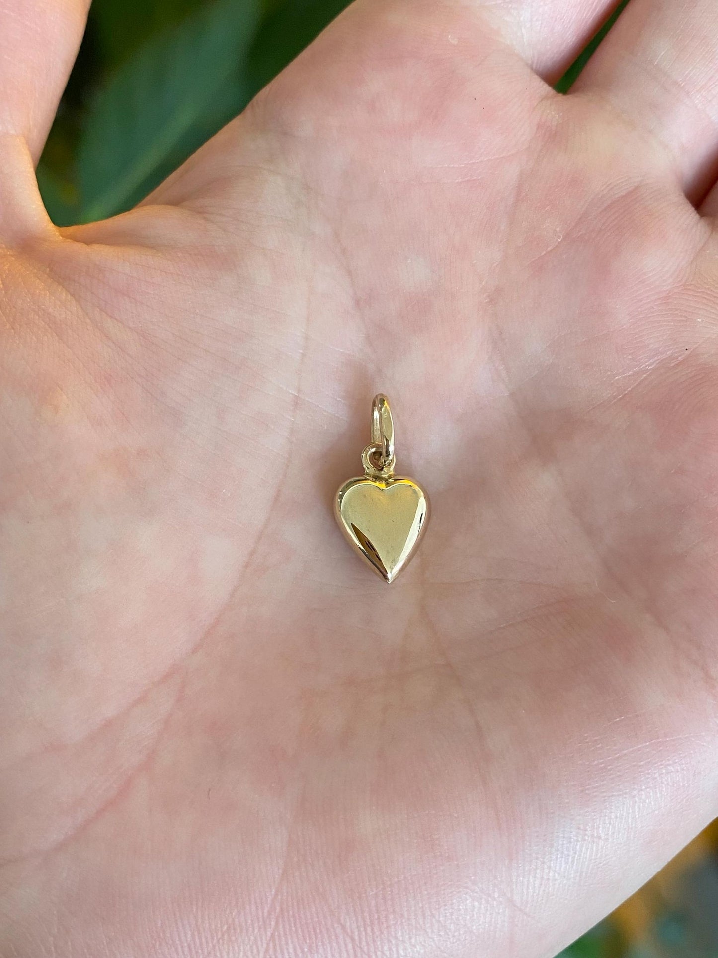 Vintage 14k Yellow Gold Puffy Heart Charm