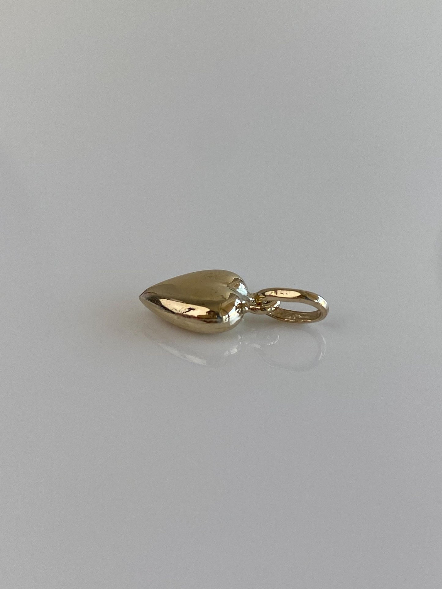 Vintage 14k Yellow Gold Puffy Heart Charm