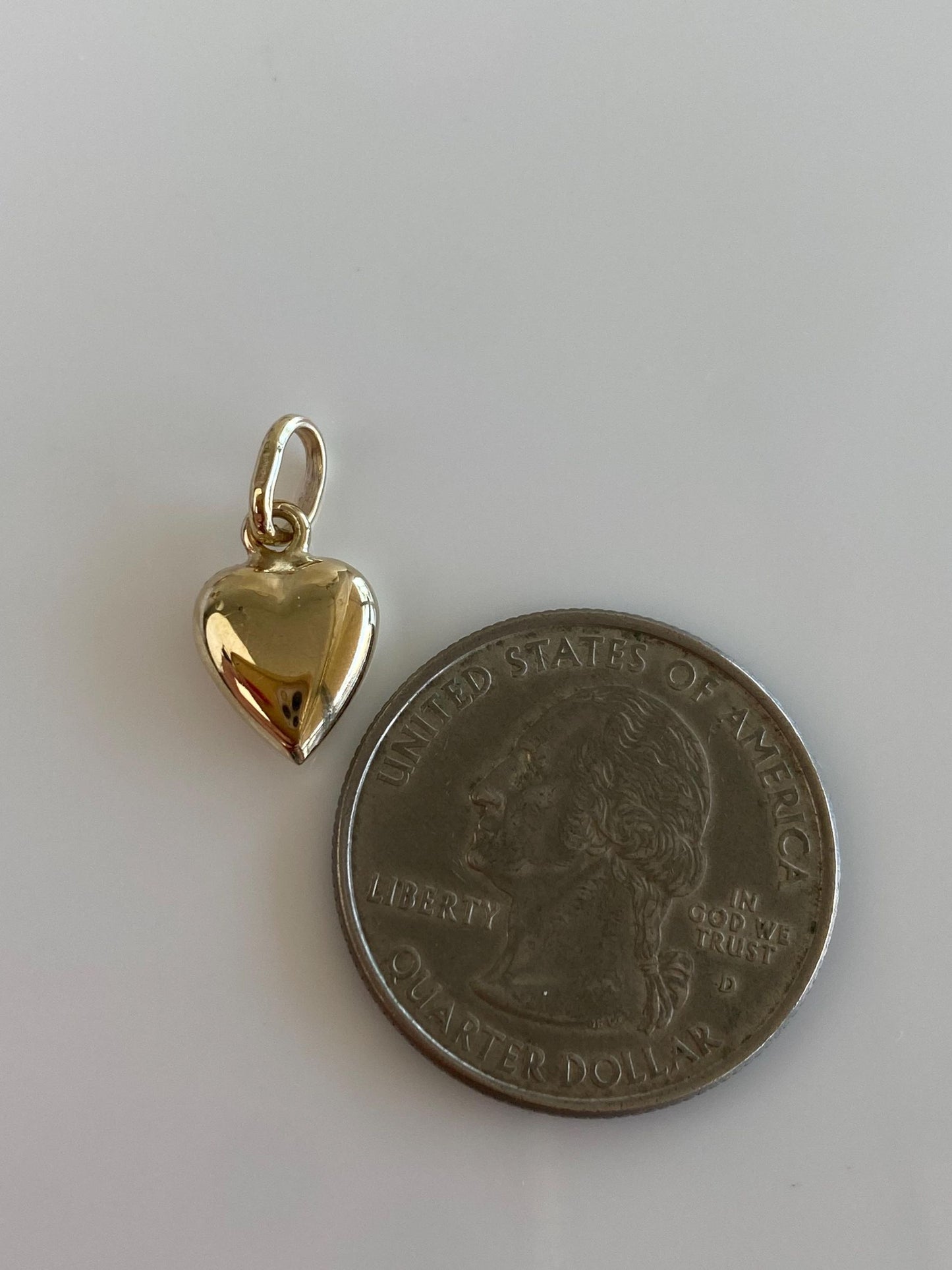 Vintage 14k Yellow Gold Puffy Heart Charm