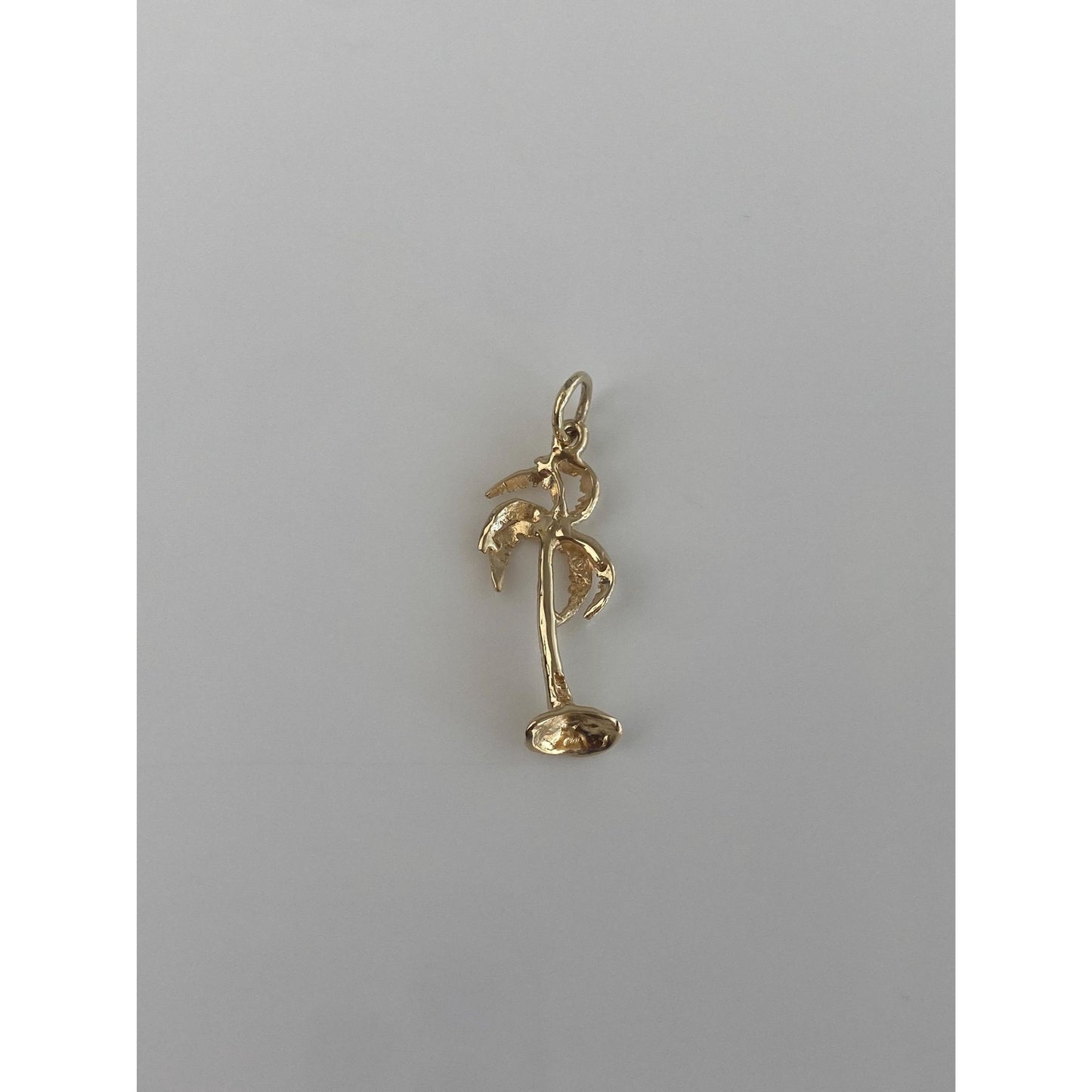 Vintage Solid 14k Yellow Gold Palm Tree Charm
