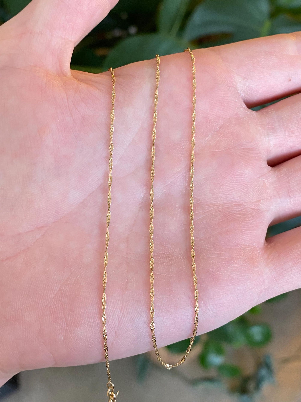 Vintage Solid 14k Yellow Gold Twist Chain Necklace - 20.5 inches