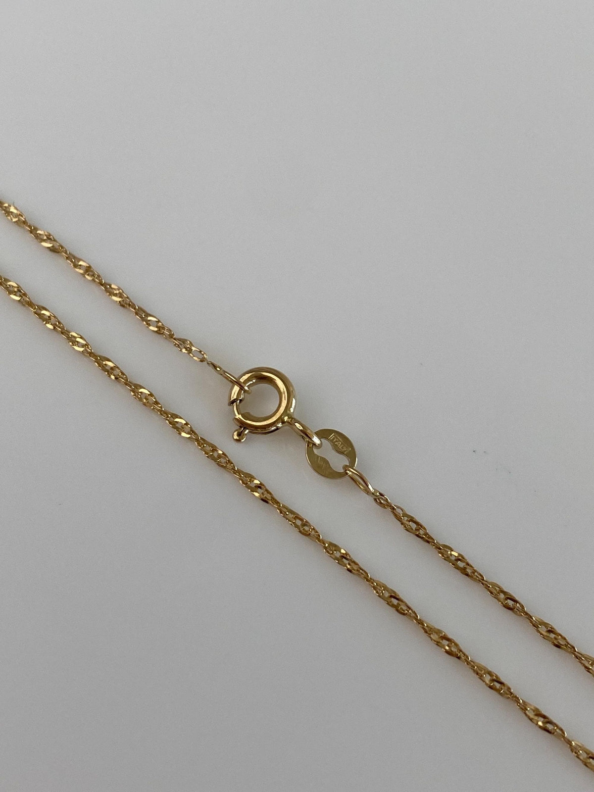 Vintage Solid 14k Yellow Gold Twist Chain Necklace - 20.5 inches