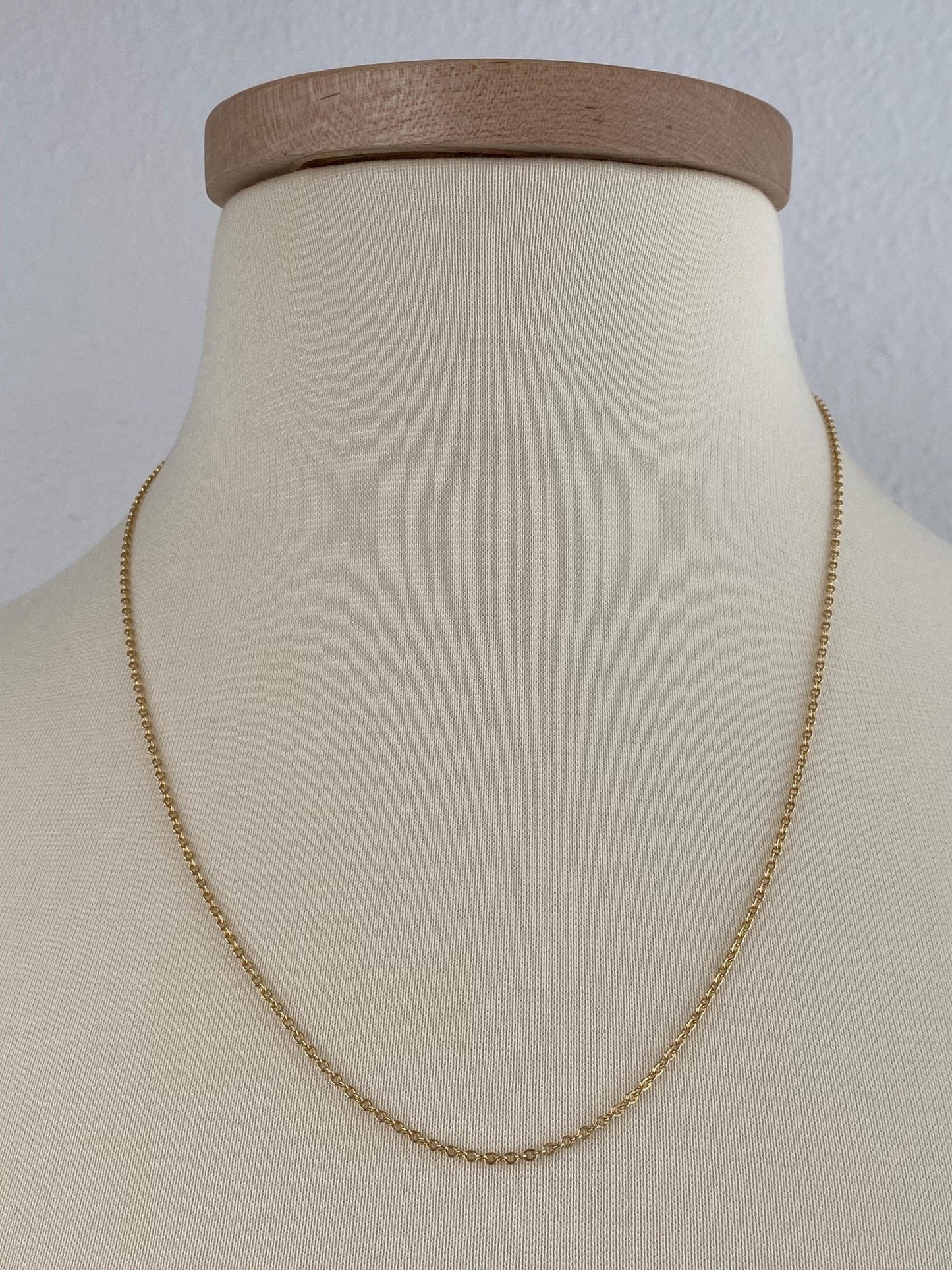 Vintage Solid 14k Yellow Gold Cable Chain Necklace - 20.75 inches