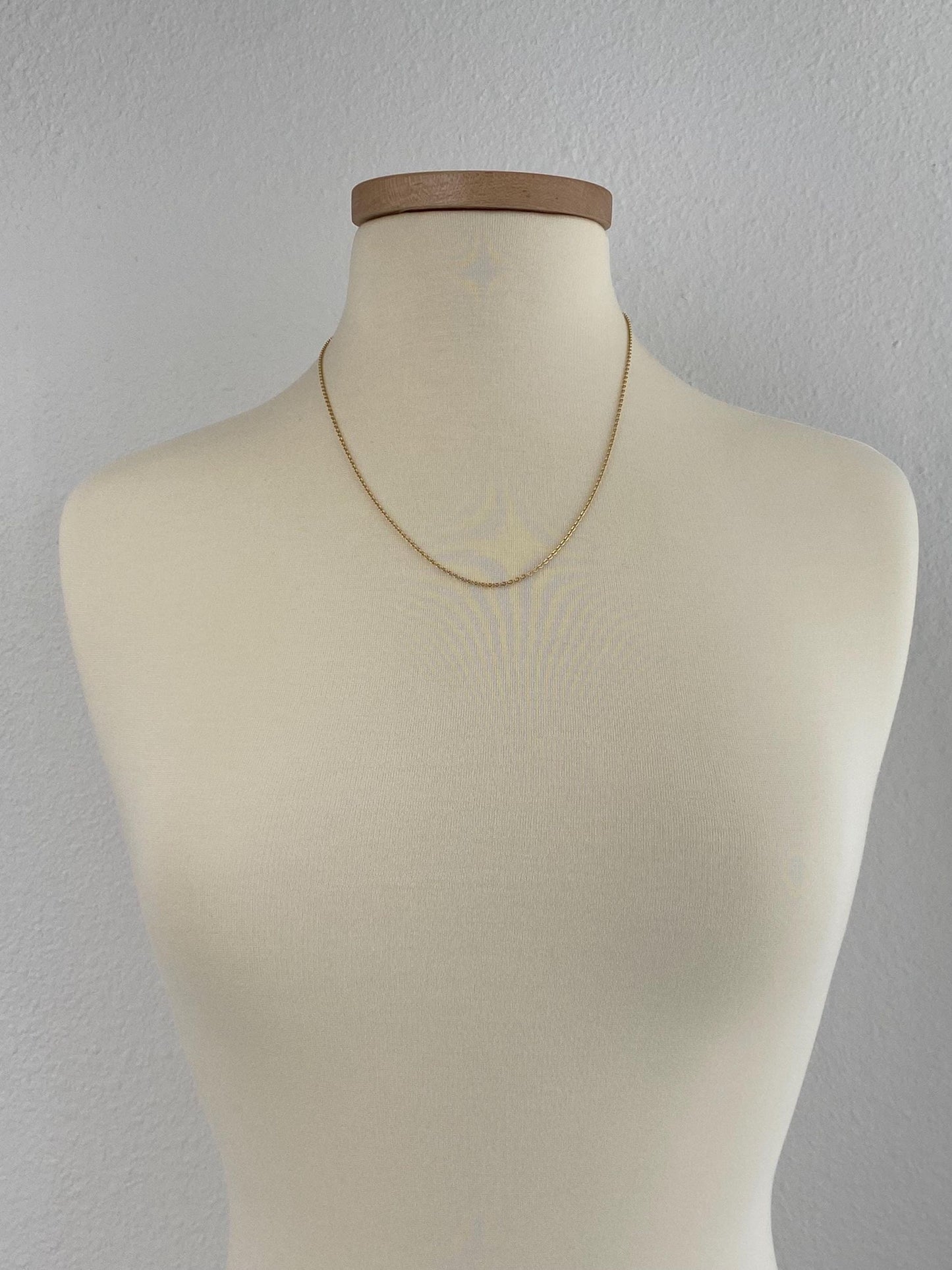 Vintage Solid 14k Yellow Gold Cable Chain Necklace - 20.75 inches