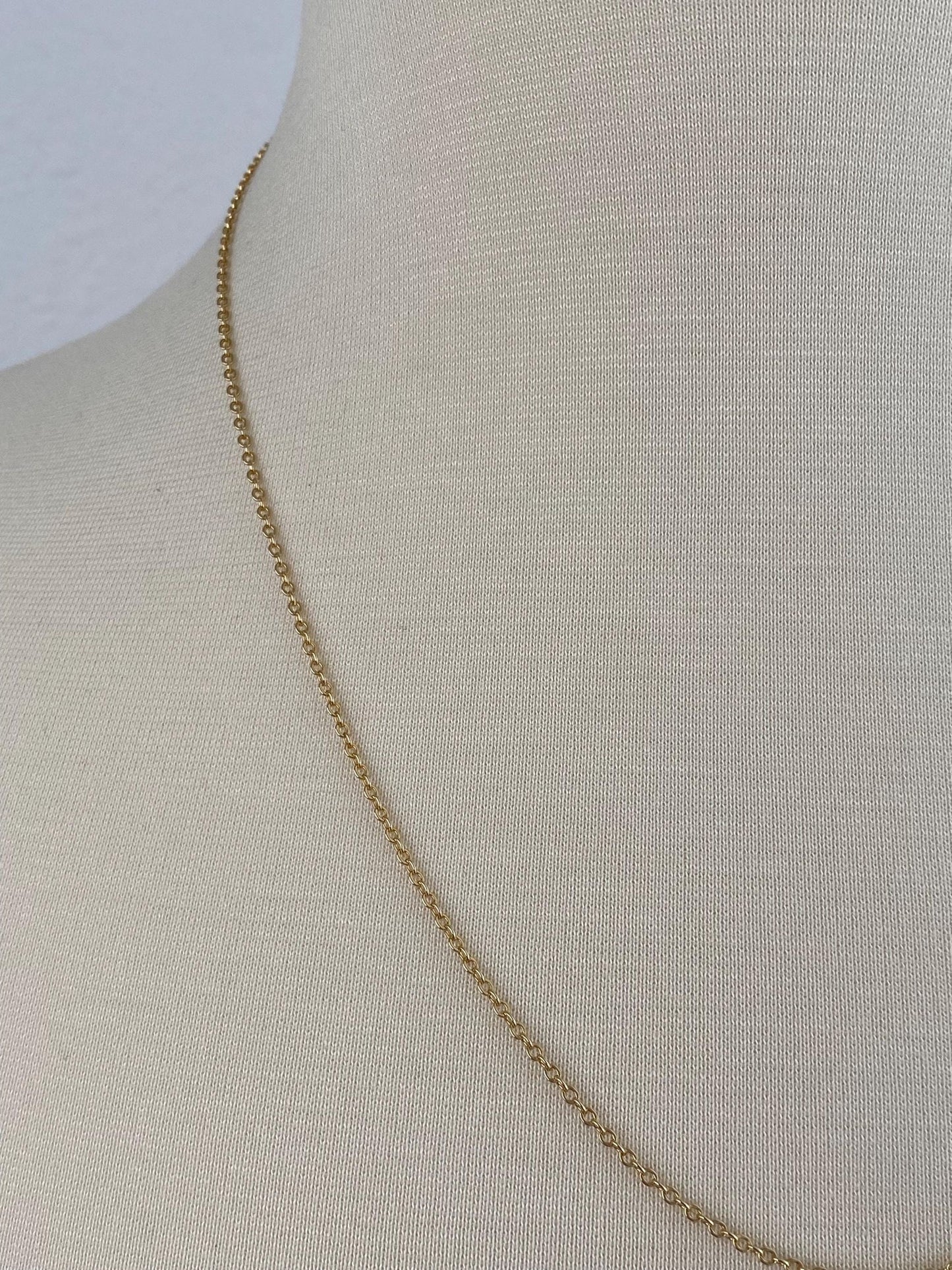 Vintage Solid 14k Yellow Gold Cable Chain Necklace - 20.75 inches