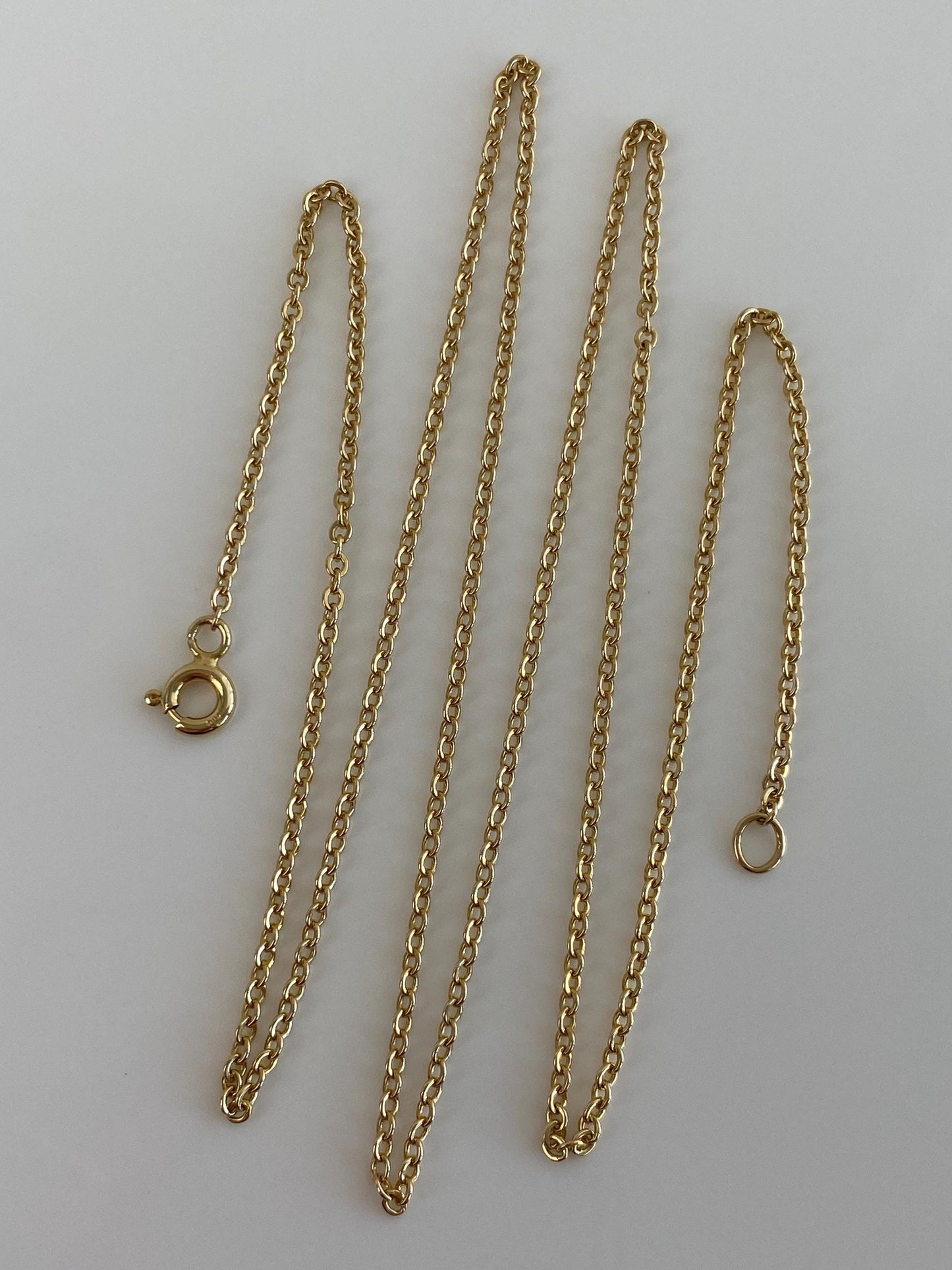 Vintage Solid 14k Yellow Gold Cable Chain Necklace - 20.75 inches