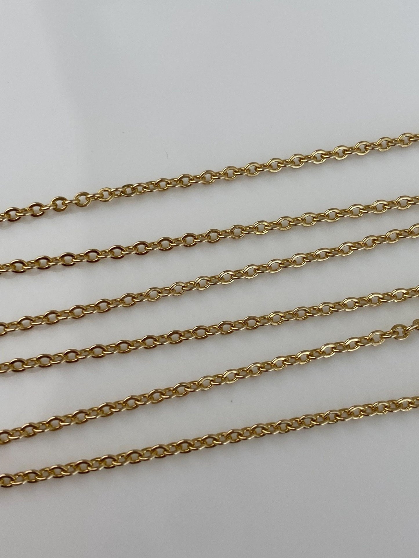 Vintage Solid 14k Yellow Gold Cable Chain Necklace - 20.75 inches