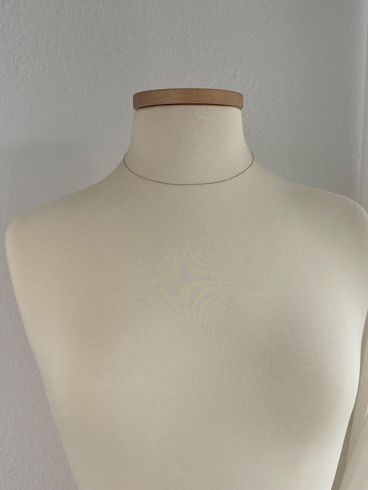 Vintage Solid 14k White Gold Dainty Elongated Curb Chain Necklace - 16 inches