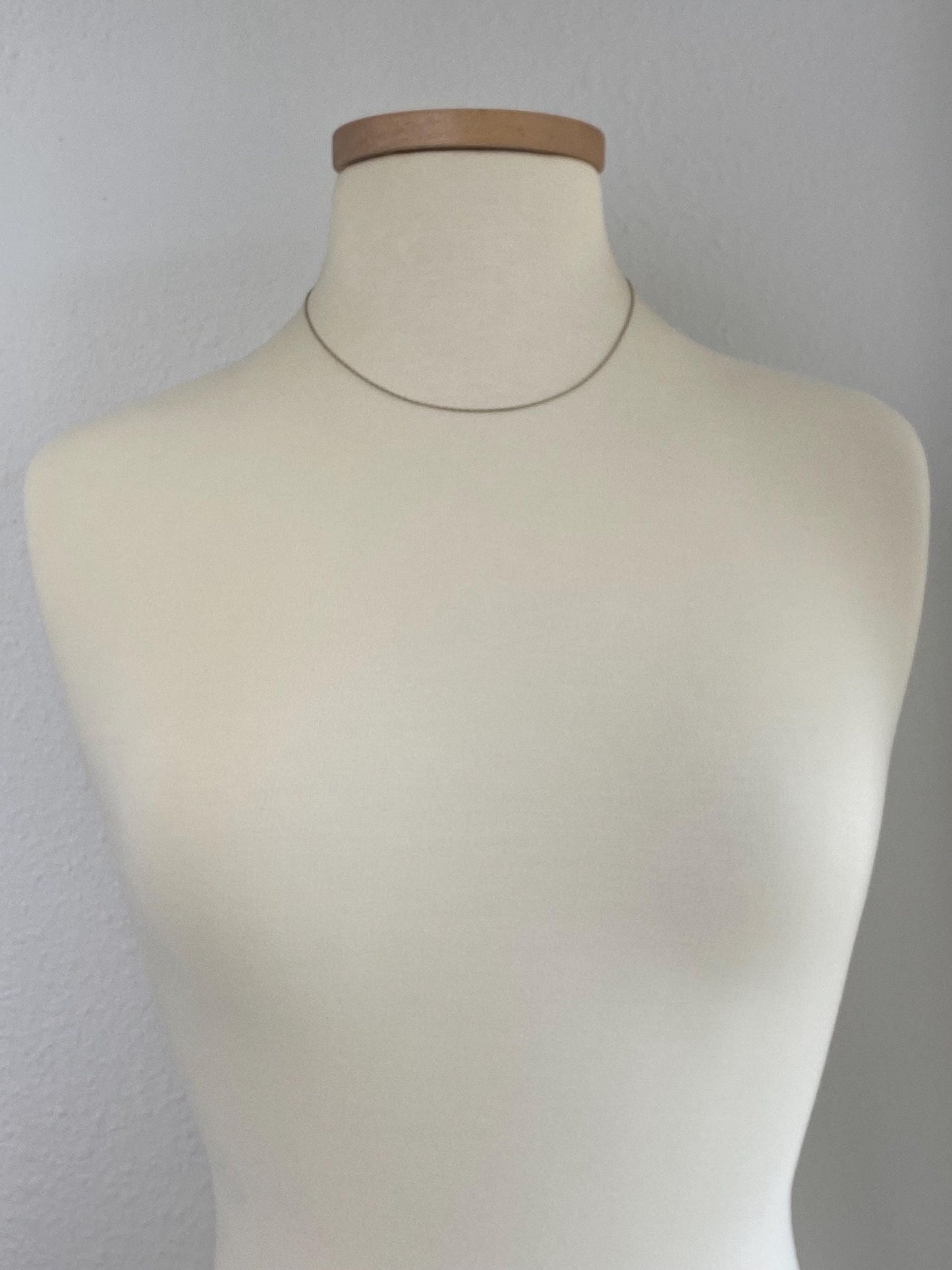 Vintage Solid 14k White Gold Dainty Chain Necklace - 17.5 inches